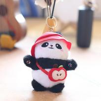 Mielas Mielas Nacionalinis Lobis Panda Pakabukas Pliušinis Žaislas Lėlė Mokyklinio Krepšio Pakabinama Dekoracija Raktų Pakabukas Lėlė Lėlė Lėlė 14 cm. beige