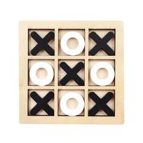 Weiweihu Wooden Tic-Tac-Toe: Children's Logic Training Parent-Child Interactive Board Game Large 14.2x14.2CM
