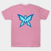 T Shirt Women The Blue Morpho Harajuku Print Kawaii Tshirt Summer Short Sleeve Female T-Shirt Top Tee S rožinė