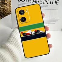 Ayrton Senna F1 dėklas skirtas Realme C67 C55 C53 C51 C35 C33 C31 C30 C25s C21Y GT Neo 5 GT5 9 10 11 12 Pro Plus Realme GT3 black