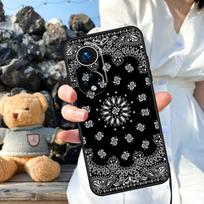 Black Bandana Paisley Phone Case For Honor 90 Lite 50 70 Magic 5 6 Pro X6 X7 X8 X9 X6a X7a X8a X9a X9b X8b Cover Honor 90 black
