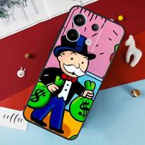 Dollar M-Monopolys Case For Xiaomi Redmi 12 13C 12C 10C 9C Redmi Note 13 9 10 11 12 Pro 9S 10S 11S 12S Cover Redmi Note 11S black