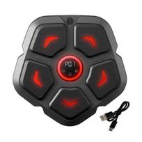 Muzikos bokso aparatas prie sienos tvirtinamas išmanusis su Bluetooth suderinamas Punching Target Pad Focus Agility Treniruotės Elektroninė LED bokso treniruočių įranga juoda