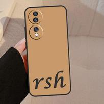 Boho Personalized Custom Initial Case For Honor X9b X9a X8a X7a X6a X6 X7 X8 X9 8X 9X Honor Magic 5 Pro 50 70 90 Lite Cover Honor X7 beige