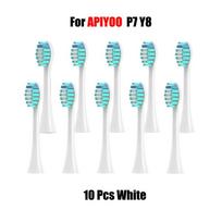 Dantų šepetėlio galvutės APIYOO P7/Y8/G7/SUP/T1 Sonic Tooth Soft DuPont šereliai Vakuuminis paketas Pakeičiamos antgaliai geltona