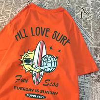 Sun And Earth All Love Surf Men Women Tshirt Oversized Loose Clothes Street Cotton T Shirts Fashion T-Shirts Casual Brand Tshirt S smėlis
