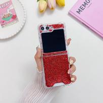 For Samsung Galaxy Z Flip 5 4 3 Flip5 Case Bling Glitter Sequin Transparent Folding Shockproof Protection Hard Cover Accessories Galaxy Z Flip 3