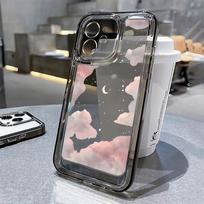 Transparent Cloud Pattern Phone Case For iPhone 11 Case iPhone 15 14 12 13 Pro Max XR XS Max X 7 8 Plus SE Shockproof Soft Cover For iPhone 14 Pro gray