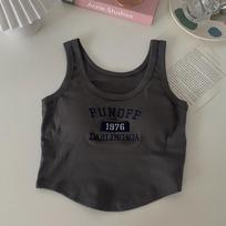 Hong Kong Print Everything Up Camisole Girl with A Sexy Short Spice Girl Suspenders Breast Cushion Base One size