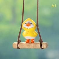 Animaciniai filmukai Mieli animaciniai automobilių aksesuarai Swinging Duck pakabukai automobiliams