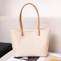 Tote Bag High End Large Capacity Bag Summer Women's Versatile Shoulder Bag Braided Bag Women's Style white