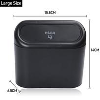 Portable Car Trash Can Hanging Waterproof Mini Vehicle Garbage Organization With Lid Multifunctional Folding Garbage Storage Box juoda