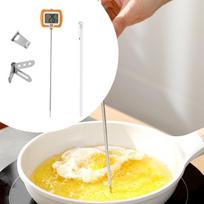 Digital Meat Insert Thermometer Cooking Food Multifunction Long Probe for Candy Beef oranžinė