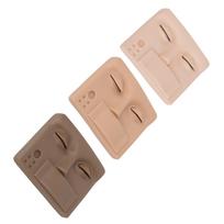 3PCS Mannequin Head Multifunctional Lash Removable Eyelids Training Mannequin Head Eye Lash beige