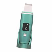 Skin Scrubber Face Spatula Positive Ion Vibration Blackhead Remover 4 Modes Rechargeable Pore žalia