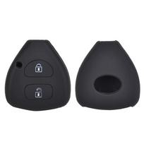 For Toyota Camry Yaris RAV4 HiLux Cruiser Fortuner Prado Verso Car Remote Key Fob Cover juoda