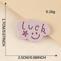 Calico label trademark clothing accessories hand account DIY accessories love English letters leather label DIY patch cloth sticker G3L-C-3-6 gray
