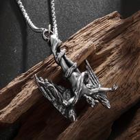 New Gothic Baptist Goat Pendant Necklace for Men's Retro Punk Style Motorcycle Motorcycle Accessories Anniversary Gift