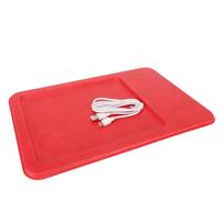 Charging Mouse Pad Ergonomic Soft Breathable Charging Mousepad Mouse Mat for Home Gaming Office Red red