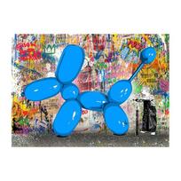 Juokingas Grafiti Drobės Tapyba Abstrakčios Spalvotos Balioninio Šuns Šūdo Plakatai Modernus Pop Sienos Menas Spausdinti Paveikslai Namų Dekoro Be Rėmo 21*30cm No Frame