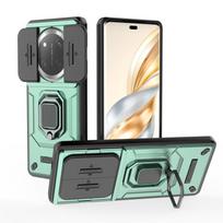 Dėklas For Honor Magic 7 Lite, slankiojantis kameros, smūgiams atsparus šarvuotas telefono dėklas, skirtas Magic7 Lite Magic7Lite, magnetinis žiedo stovas, galinis dangtelis For Magic 7 Lite žalia