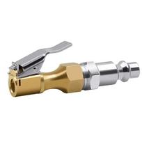 1-Piece quick-connect externally threaded tire valve with reinforced fixture for quick inflation