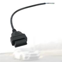 16 Pin to OBD2 Diagnostic Adapter 12-24V Plug Cable gray