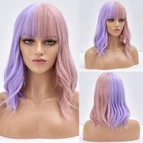 Juodi tiesūs trumpi kasdieniai sintetiniai perukai su kirpčiukais White Women Cosplay Party Natūralus karščiui atsparus moteriško pluošto perukas TB20014-2 brown