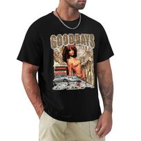 GOODDAYS SZA Rap Hip Hop 90s Retro Vintage T Shirt Harajuku Short Sleeve T-shirt 100% Cotton Graphics Tshirt Tops S smėlis