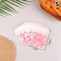 100 vnt. Plastikinis skaidrus dovanų maišelis Sakura saldainių sausainių pakavimo maišelis su „pasidaryk pats“ lipniu maišeliu Vestuvių dekoracija Vakarėlio maišeliai S white