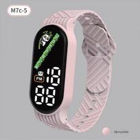 Cartoon M7c-5 Waterproof LED Sports Watch for Kids vyšnių žiedų rožinė spalva