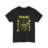 230 Gsm 100% Cotton Tekno Acid Beat Tee Shirt Genesis P Orridge Acid House 10 Colorways XXS juoda
