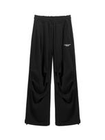 Undermycar Men's Logo Embroidered Drawstring Sweatpants - Loose Fit Medium juoda