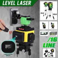 12/16 linijų savaime išsilyginantys 4D lazeriniai nivelyrai 360 horizontali ir vertikali grindų siena, galingi žalios spalvos lazeriniai nivelyrai su trikoju 12 line