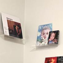 Skaidrus vinilo plokštelių lentyna prie sienos laikiklis Sieninis akrilinis albumo įrašų laikiklis Parodykite savo kasdienį Lp namų dekoravimui gray