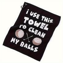 Golf Bag Accessory 1 Pc Microfibre Printed Towel with Clip Ideal Golf Gift for Men Husband Boyfriend Dad juoda
