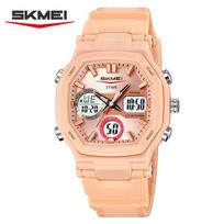 Fashion Multifunctional Student Watch Electronic Watch Sports 3 Time Display Electronic Watch rožinė