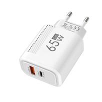 USB C GaN Charger 65W QC3.0 Fast Charging Phone Charger Adapter for IPhone Samsung Xiaomi Quick Charging EU/US Plug Wall Charger EU Plug balta