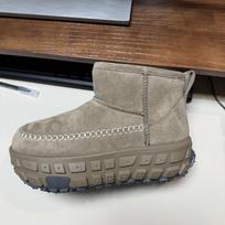 Thick-soled snow boots women's winter 2024 new fur integrated short boots piled, thickened, warm and heightened cotton shoes 35 chaki