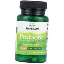 Probiotic with Digestive Enzymes, Probiotic with Digestive Enzymes, Swanson 60vegcaps (69280020) 60vcaps