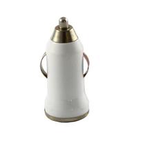 [Compatible Samsung Galaxy S3-S4-S5-S6-S7-MINI-EDGE] White Car Charger Micro USB Port Cigarette Lighter [Phonillico®] balta