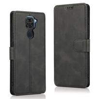 Case for Xiaomi Redmi Note 9 Black, Shockproof PU Leather Protective Cover with Magnetic Closure, Flip Cover Holder