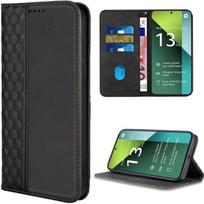 Case for Xiaomi Redmi Note 13 Pro 5G - E.F.Connection - Shockproof - PU Leather - Multi-Position Stand - Black
