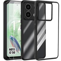Coque - Xiaomi - Redmi Note 12 5G - Antichoc - Transparent - Silicone Noir