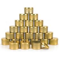 4 OZ Žvakių skardinės 24 vnt. Tuščia metalinė skardinė su dangteliais „pasidaryk pats“ žvakių gamybos reikmenims, laikymo konteineris Helovino saldainių dėžutei