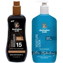 Australian Gold spray gel with bronzer SPF15 + Moisture Lock 473ml