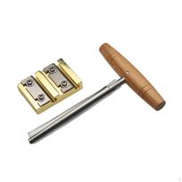 Acoustic Guitar And Ukulele Violin Peg Hole Reamer Kit with Wood Handle gold beige