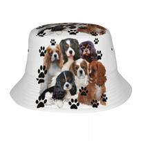 Cavalier King Charles Spaniel Bucket Hat Unisex Women Unisex Fashion Family Group Dog Lover Summer FisherUnisex's Hat One Size