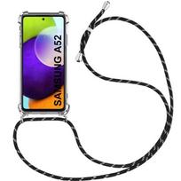 Protective Case for Samsung Galaxy A52 5G - PROSHOP - Flexible - Anti-Scratch Corners - Transparent-Black juoda