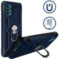 Case for Samsung A52 5G (6.5  ) Navy Blue Ring Stand Solid Reinforced Edge Metal Plate mėlyna